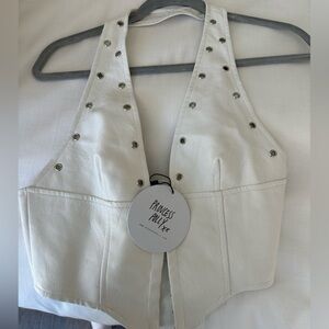 NEW WITH TAGS Princess Polly Faux Leather Halter Top